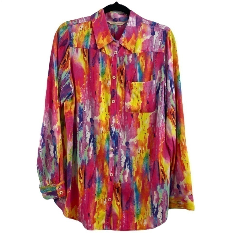 SOFT Surroundings Festiva vibrant Shirt - Picture 3 of 14